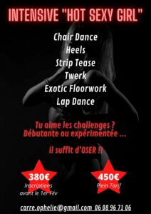 Intensive Hot Sexy Girl, une formation aux danses sexy et glamour à Lyon